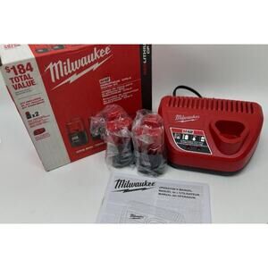 Milwaukee 48-59-2420p M12 12-Volt Lithium-Ion Compact Battery Pack 2.0Ah Charger